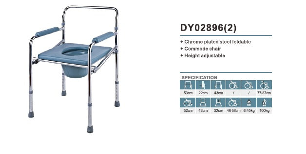 Commode Chair - Plastic Seat with Bucket