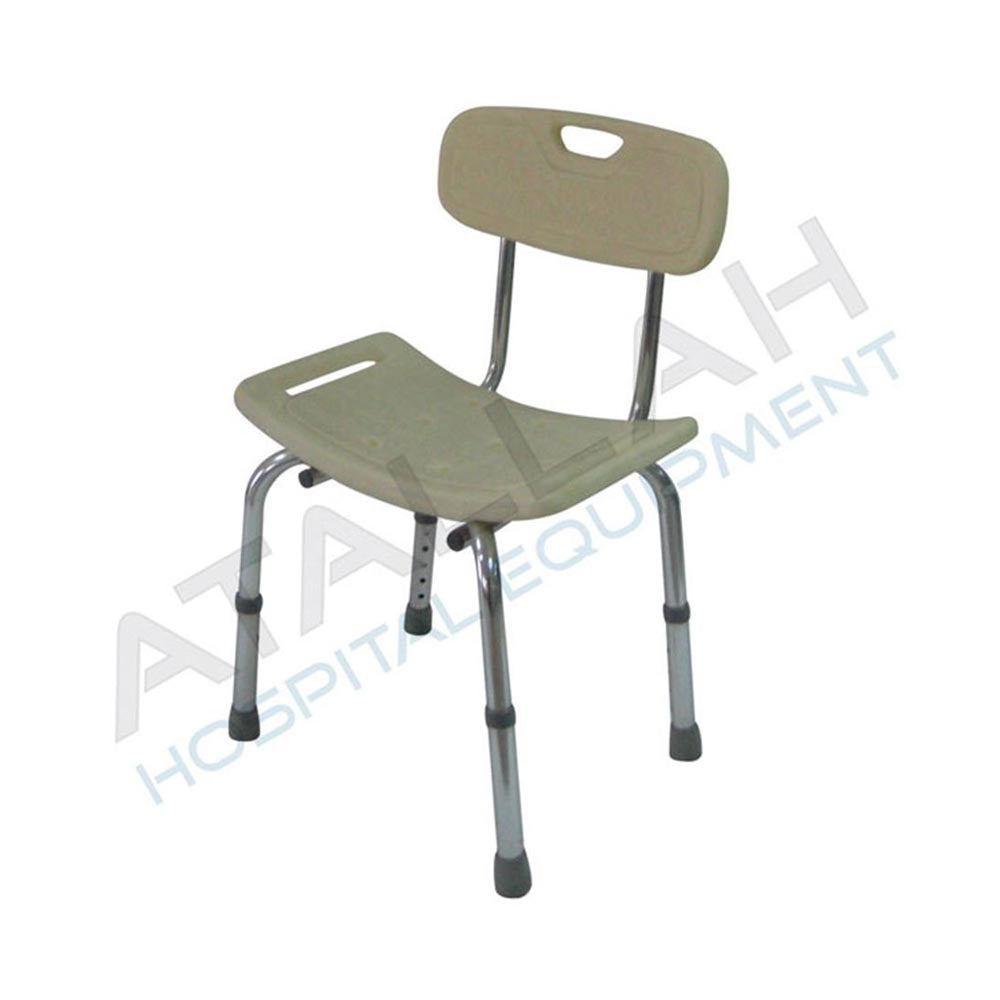 Shower Chair - Plastic Seat with Backrest