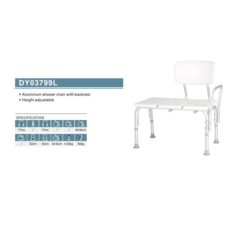 Shower Chair - Plastic Seat Bench