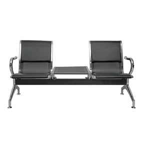 Waiting Area Bench - Chrome 2 seats with Table