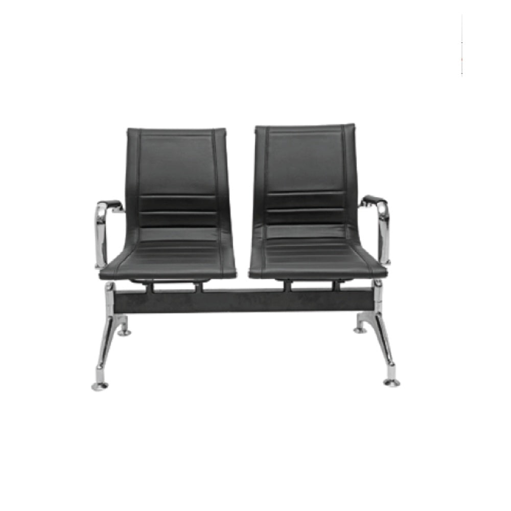 Waiting Area Bench - Chrome 3 seats / Full Leather