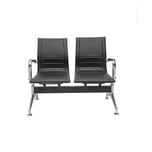 Waiting Area Bench - Chrome 3 seats / Full Leather