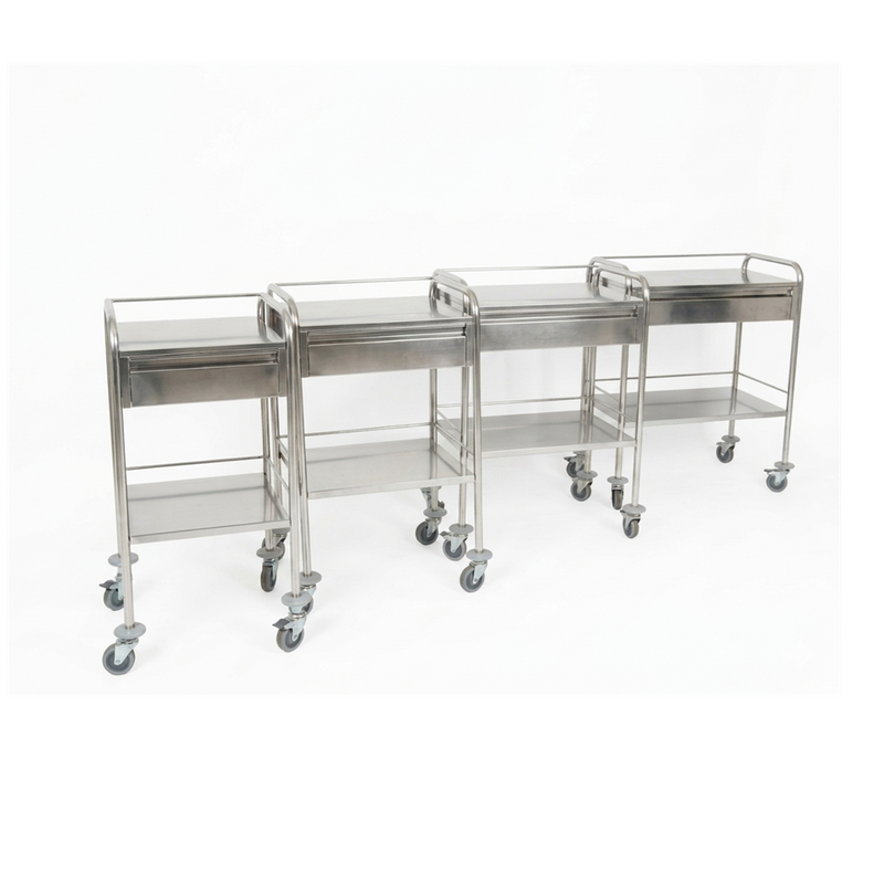 Dressing / Medication Trolley - 1 Drawer Stainless Steel