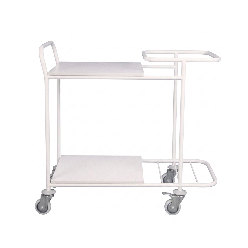 Clean/Dirty Linen Transport Trolley with Shelves