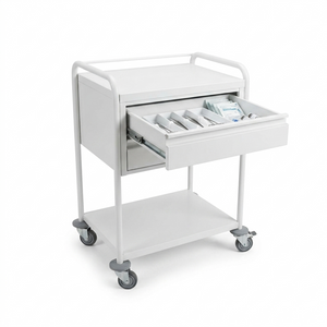 Dressing / Medication Trolley - 2 Drawers Powder Coated