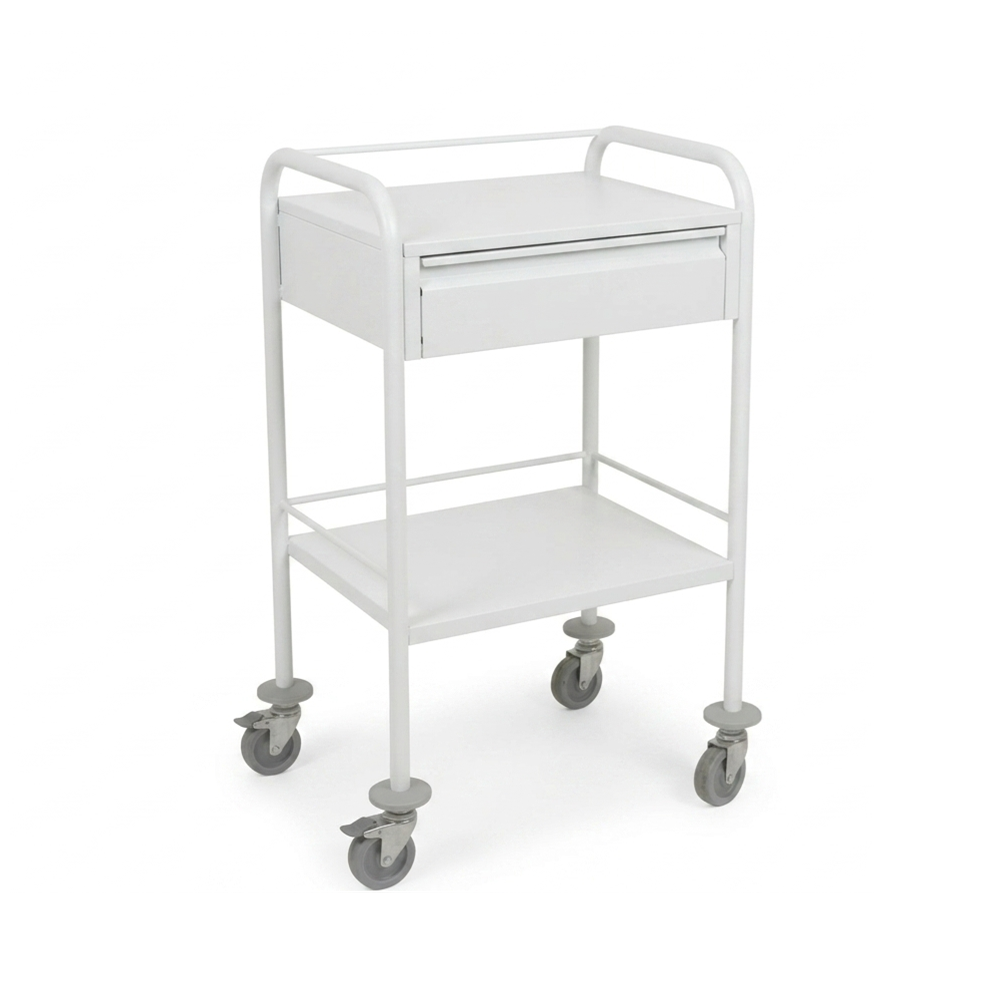 Dressing / Medication Trolley - 1 Drawer Powder Coated