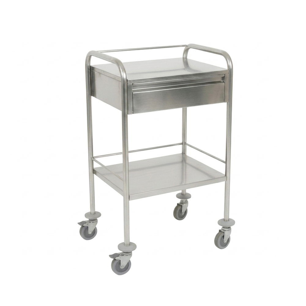 Dressing / Medication Trolley - 1 Drawer Stainless Steel