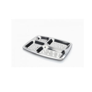 Meal Distribution Tray - Stainless Steel Rectangular Base