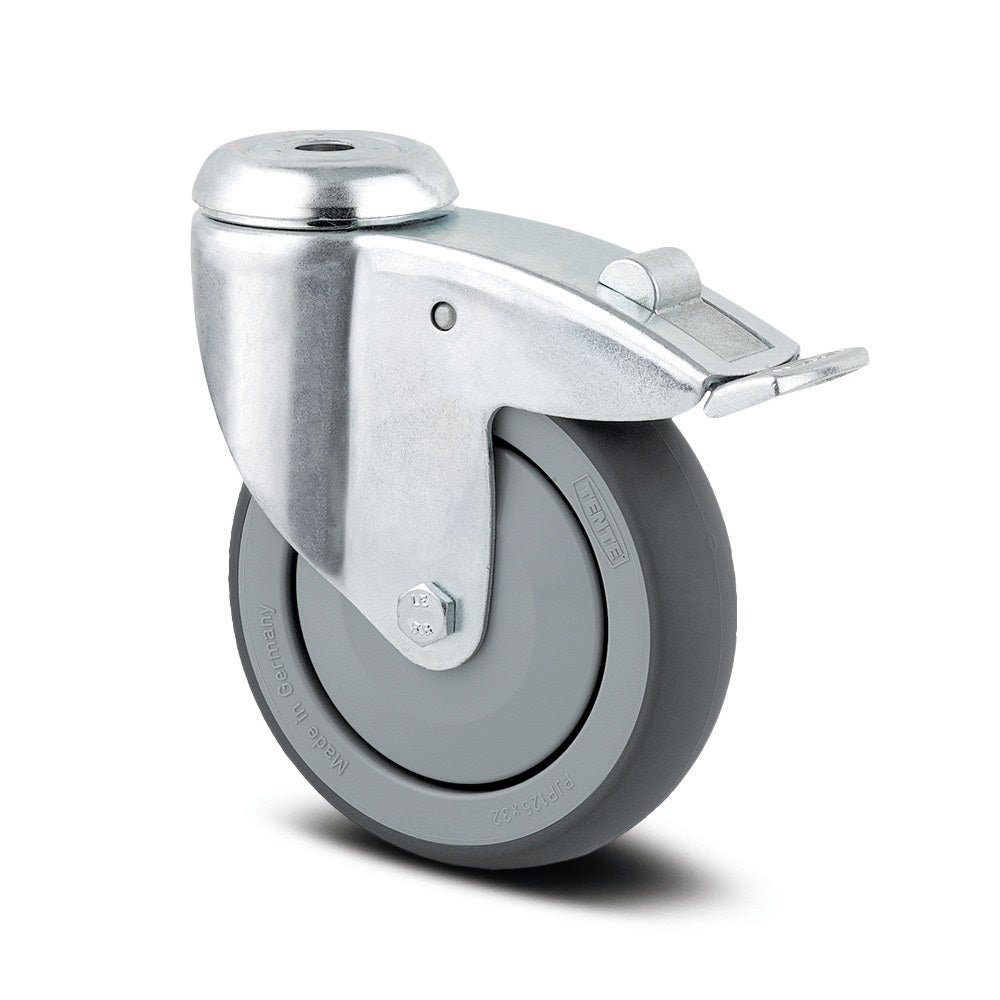 Castor/Wheel for Bed/Stretcher - 150 mm diameter hole with brake