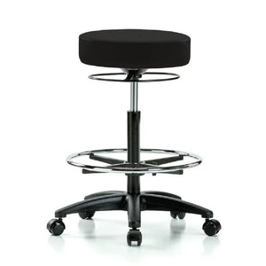 Stool Revolving Hydraulic Lift Black Base High