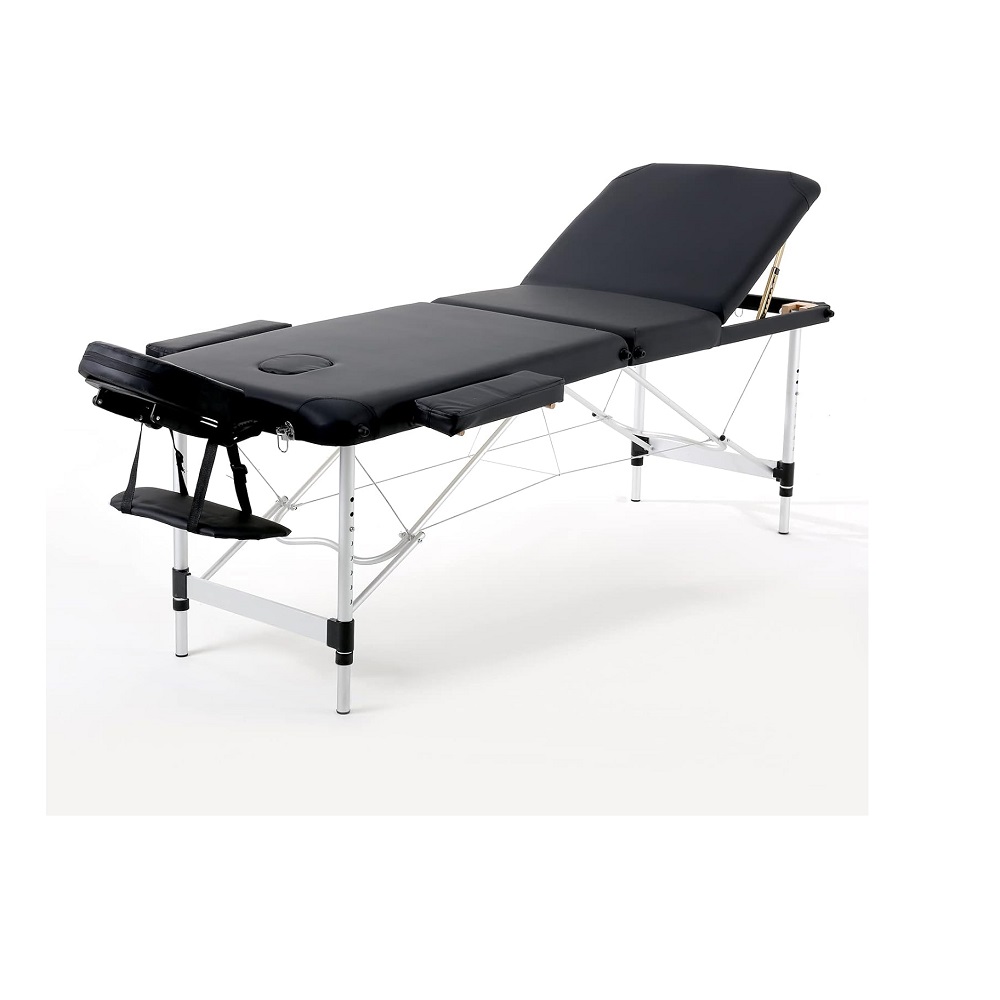 Massage Table - Portable Aluminum Black