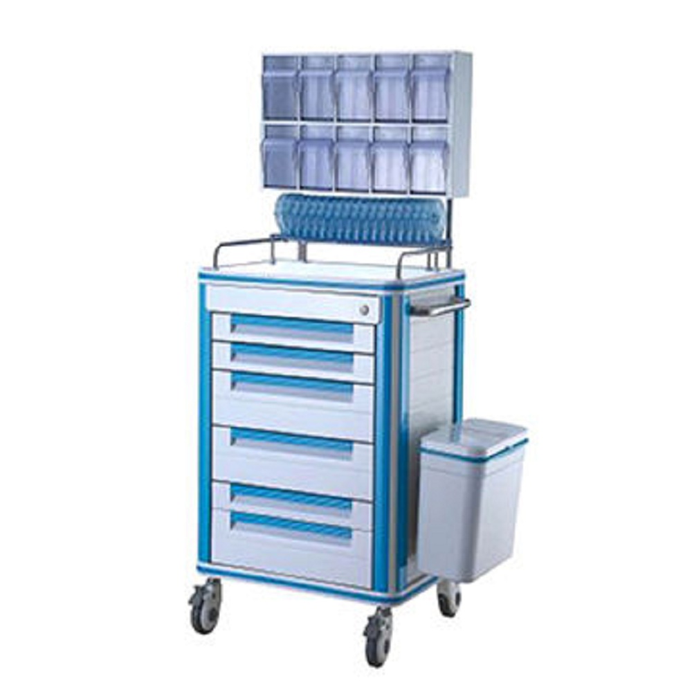 Drug Dispensary Trolley - 6 drawers with Medicine Box