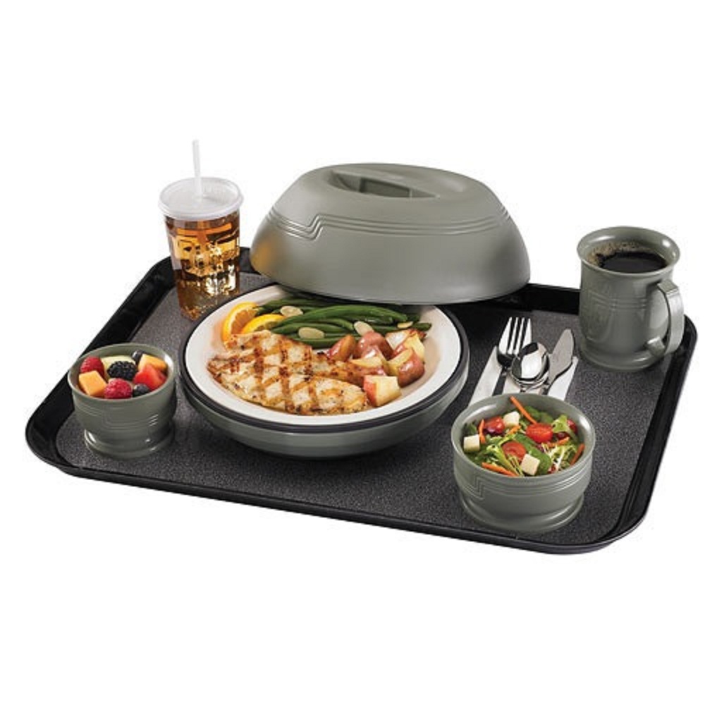 Meal Distribution Tray - Open With Dishes