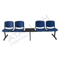 Waiting Area Bench - Plastic 4 Seats with Table