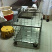 Dirty Linen Transport Trolley - Basket Shape