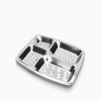 Meal Distribution Tray - Stainless Steel Rectangular Base